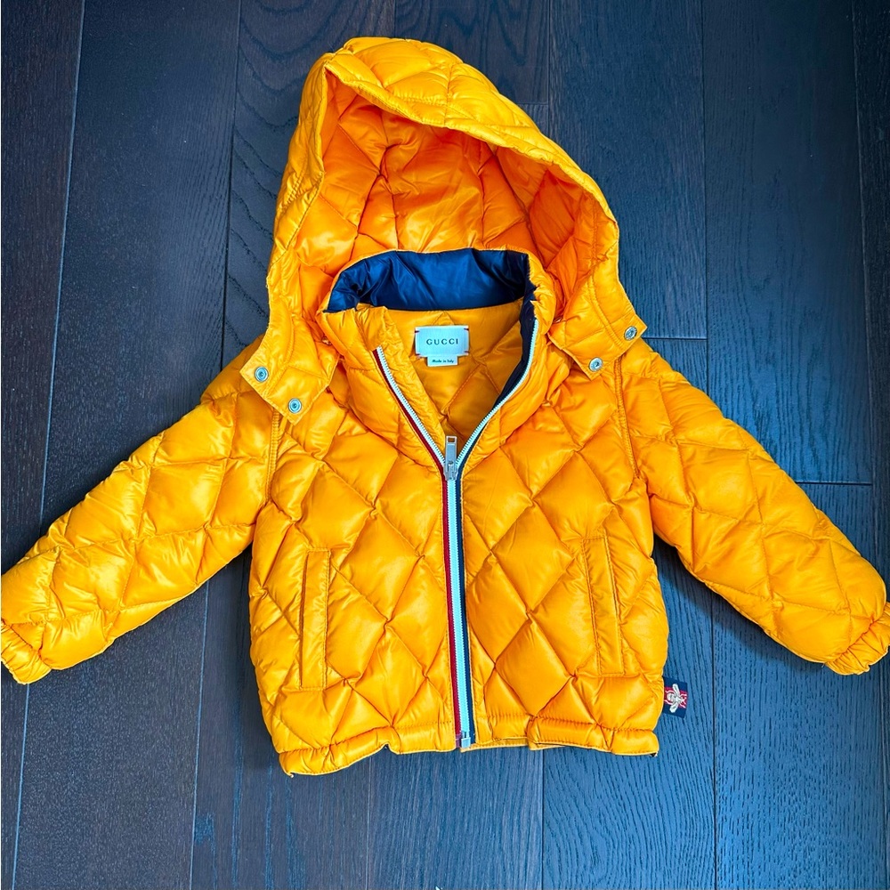 Gucci quilted down jacket baby 12-18 months